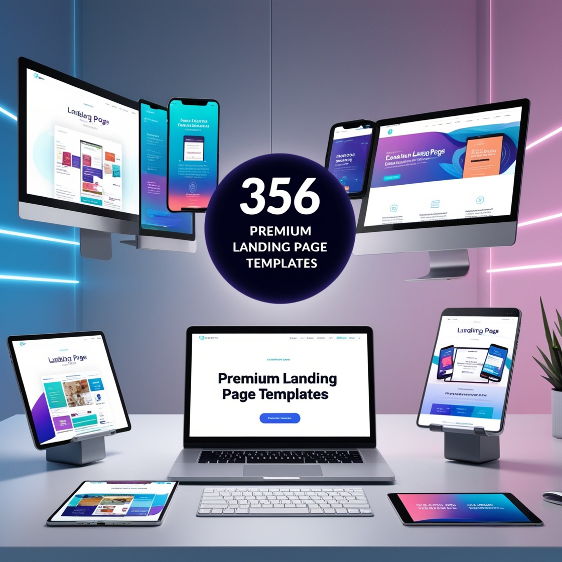 356 premium landing page templates – high converting & ready to use
