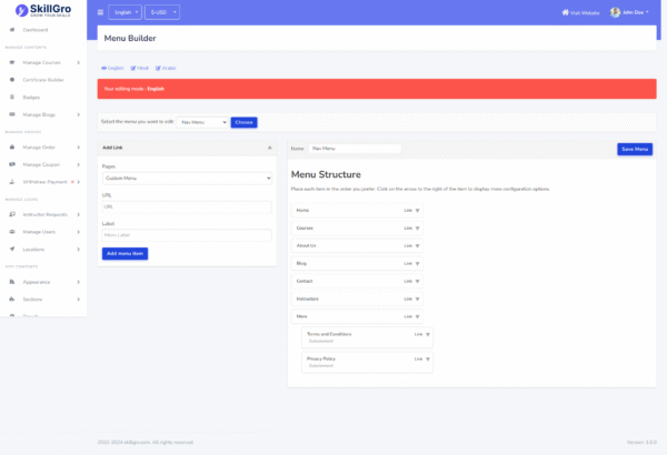 SkillGro LMS - Course & Learning Management System Laravel Script - Image 14