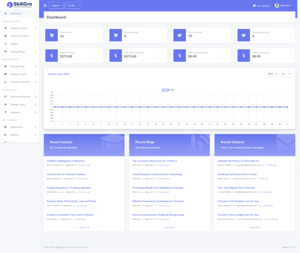 SkillGro LMS - Course & Learning Management System Laravel Script - Image 9